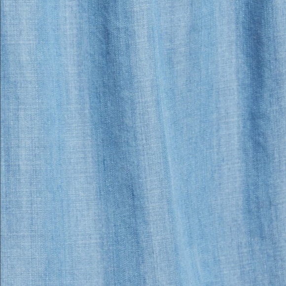 Rebecca minkoff / NWT Jordana chambray Medium wash ruched blouse top XS - Picture 2 of 10